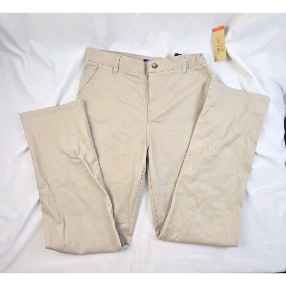 Tan Khaki Straight Leg Uniform Chino Pants